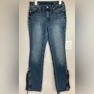 BLANKNYC Women’s Jeans Hoyt High Rise Mini Flare Blue Size 28
